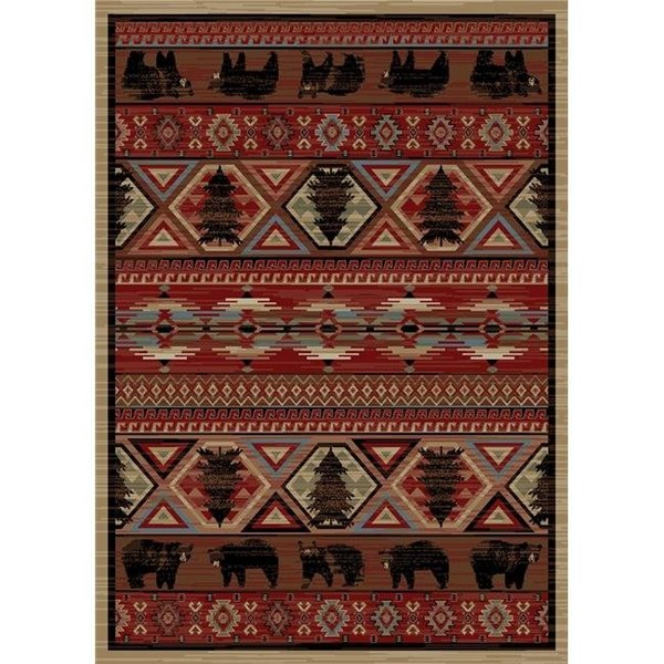 Mayberry Rug Mayberry Rug LK6970 2X8 2 ft. 3 in. x 7 ft. 7 in. Lodge King Red Pine Area Rug LK6970 2X8